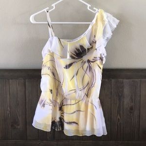 Size small yellow floral tank